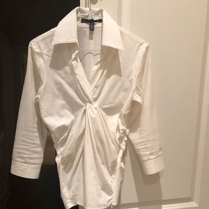 Robert Rodriguez cinched white blouse